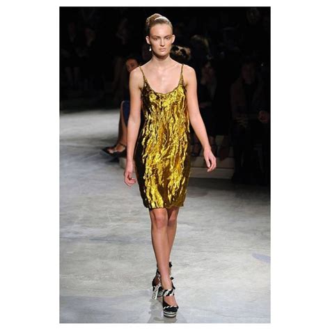 prada gold dress|prada formal dresses.